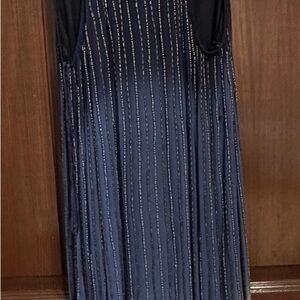 Chelsea & Violet Black and Gold Mini Dress